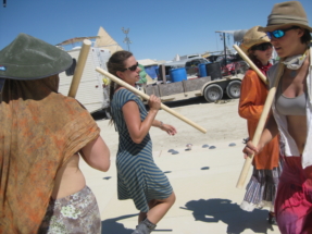 Morris dance at Burning Man, 2011