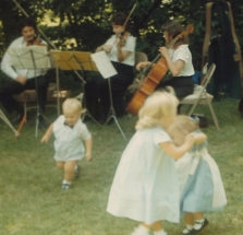 Early dancing with my cousins (I&#039;m in the blue frock with the black shoes)